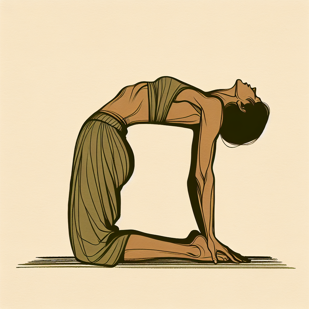 Person on hands and knees alternating between rounded back (cat) and arched back (cow) positions